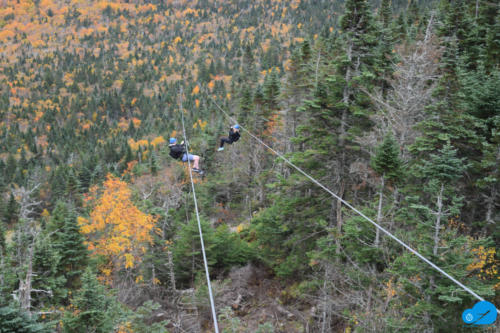 Zip-line at Stowe mountain resort