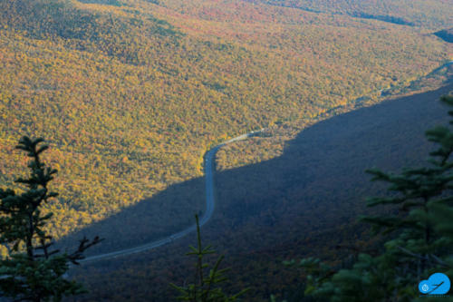 Wavy road through colorful mountain