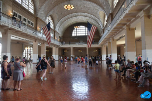 Inside Ellis Island immigration center