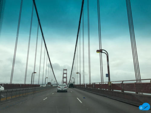 On Golden gate bridge